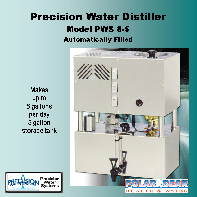 Precision Pure Water Distiller - Model PWS 8-5 complete package