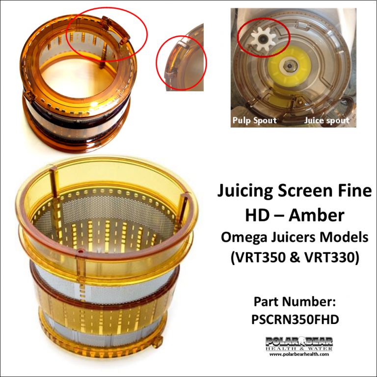 Omega Juicer Juicing Screen Fine HD VRT330 VRT350 Polar Bear Health