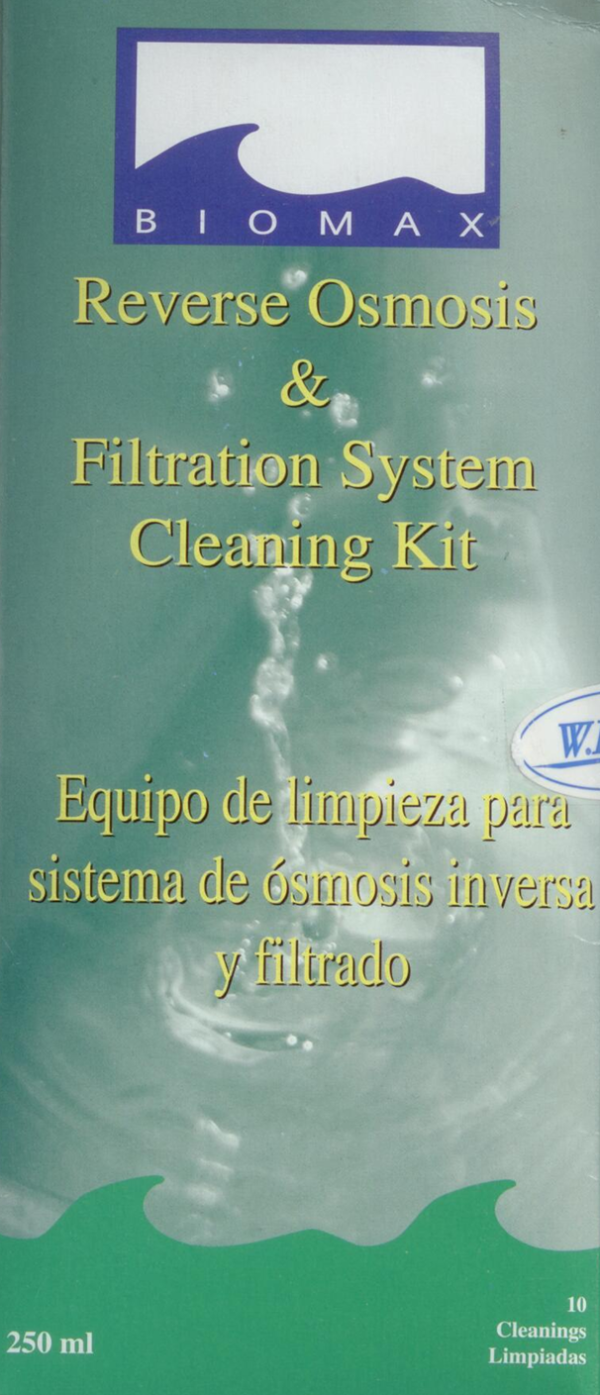 BioMax – Reverse Osmosis & Filtration System Cleaning Kit