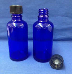 50 ml Blue Glass Bottle with cap
