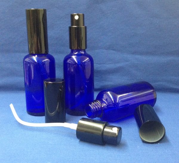 50 ml Blue Glass Bottle with spray