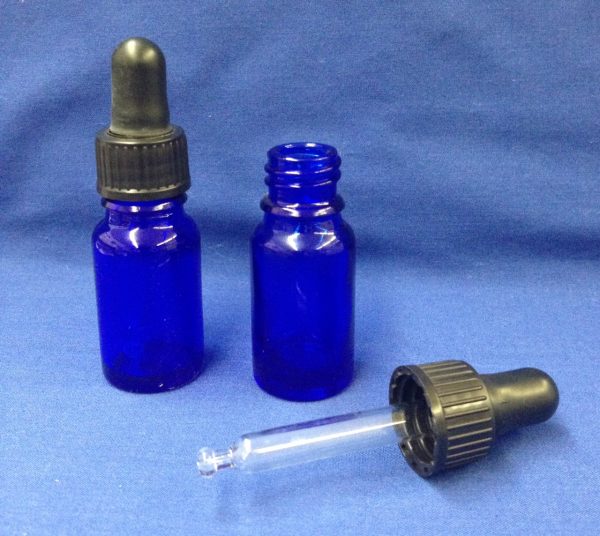 10 ml Blue Glass Bottle with dropper