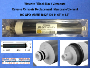 Filter Membrane BlackMax Waterite 100 GPD