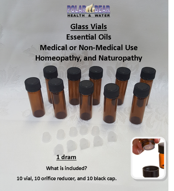 1 dram amber vials 10 pack