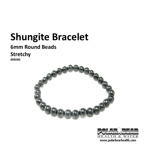 Shungite 6mm round Bracelet