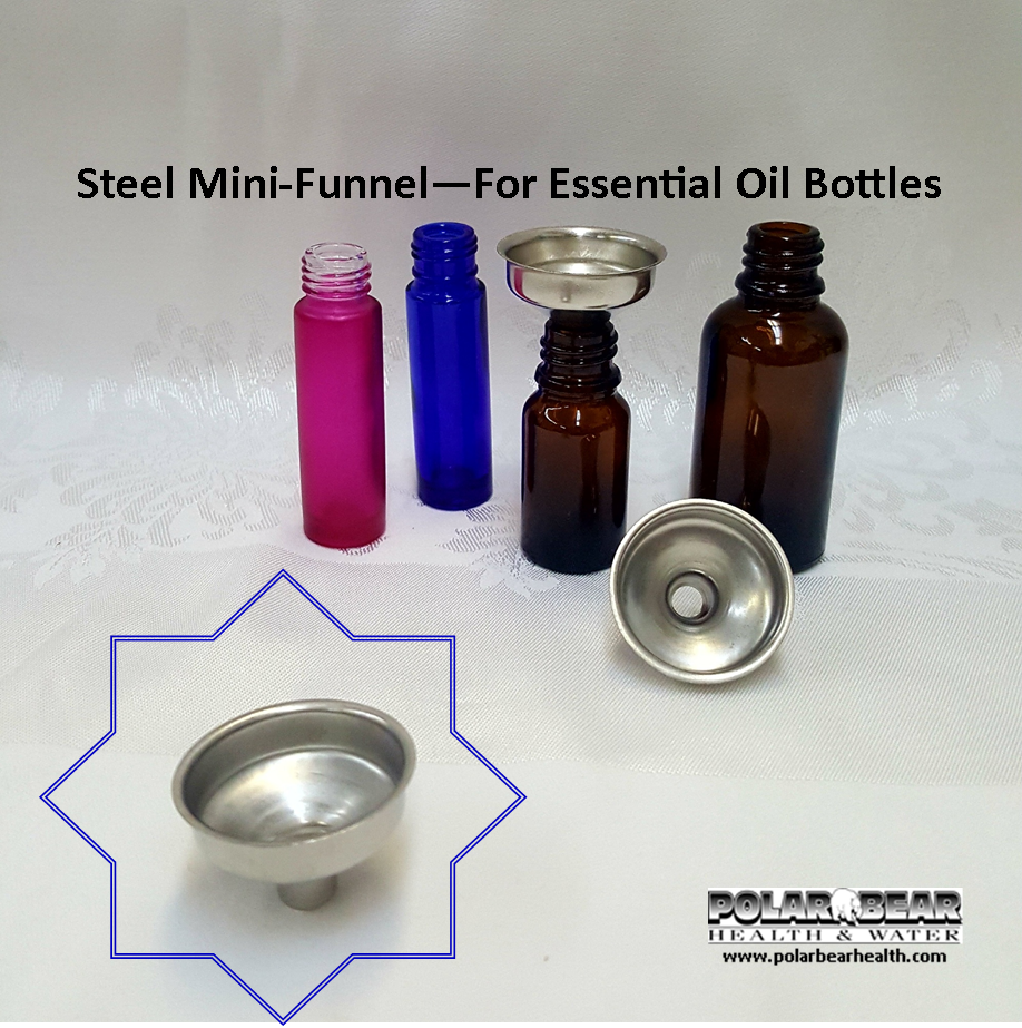 Buytra 10 Pack Stainless Steel Mini Funnel Set for Essential Oil Bottles Flask 