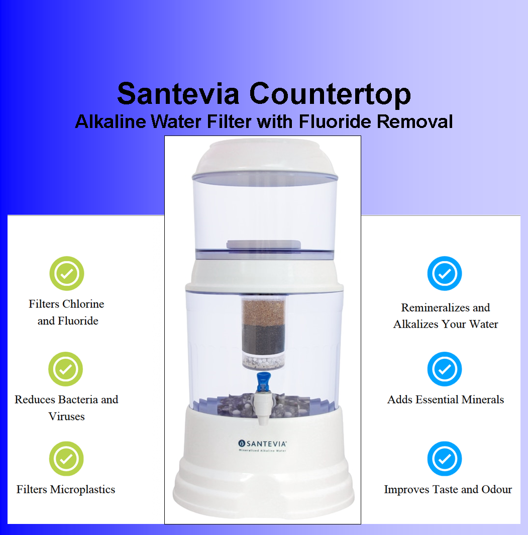 Santevia Alkaline Water Filter System With Fluoride Removal