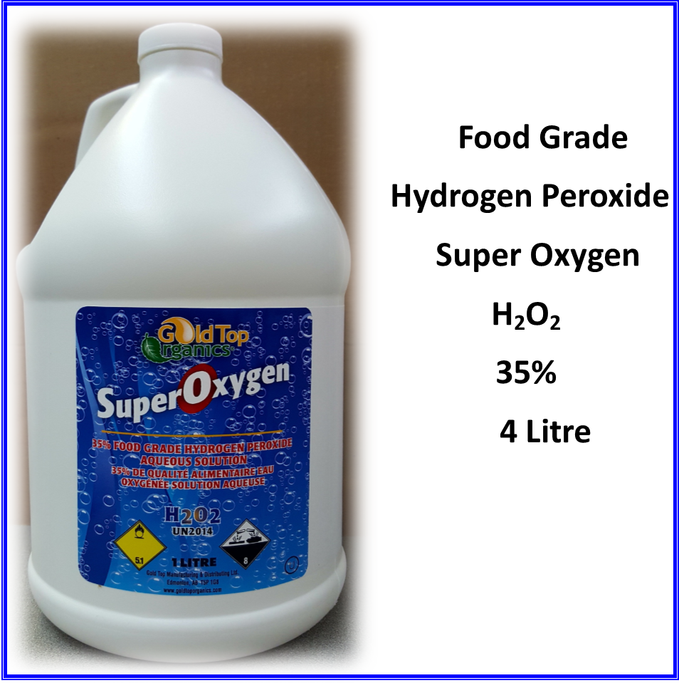 Hydrogen Peroxide Super Oxygen, H2O2, Food Grade, Gold Top | Polar Bear  Health & Water | Edmonton Alberta