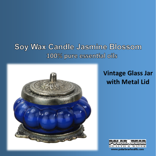 Candle Soy Jasmine Blue
