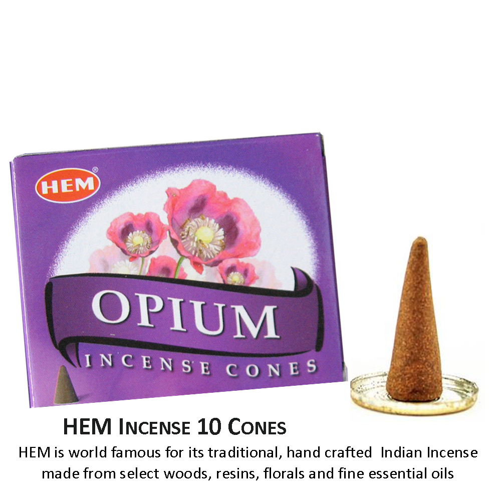 Details about   LOT OF 30 HEM Opium Cone Incense 3 Box OF 10 Cones = 30 Cone FRESH STOCK 