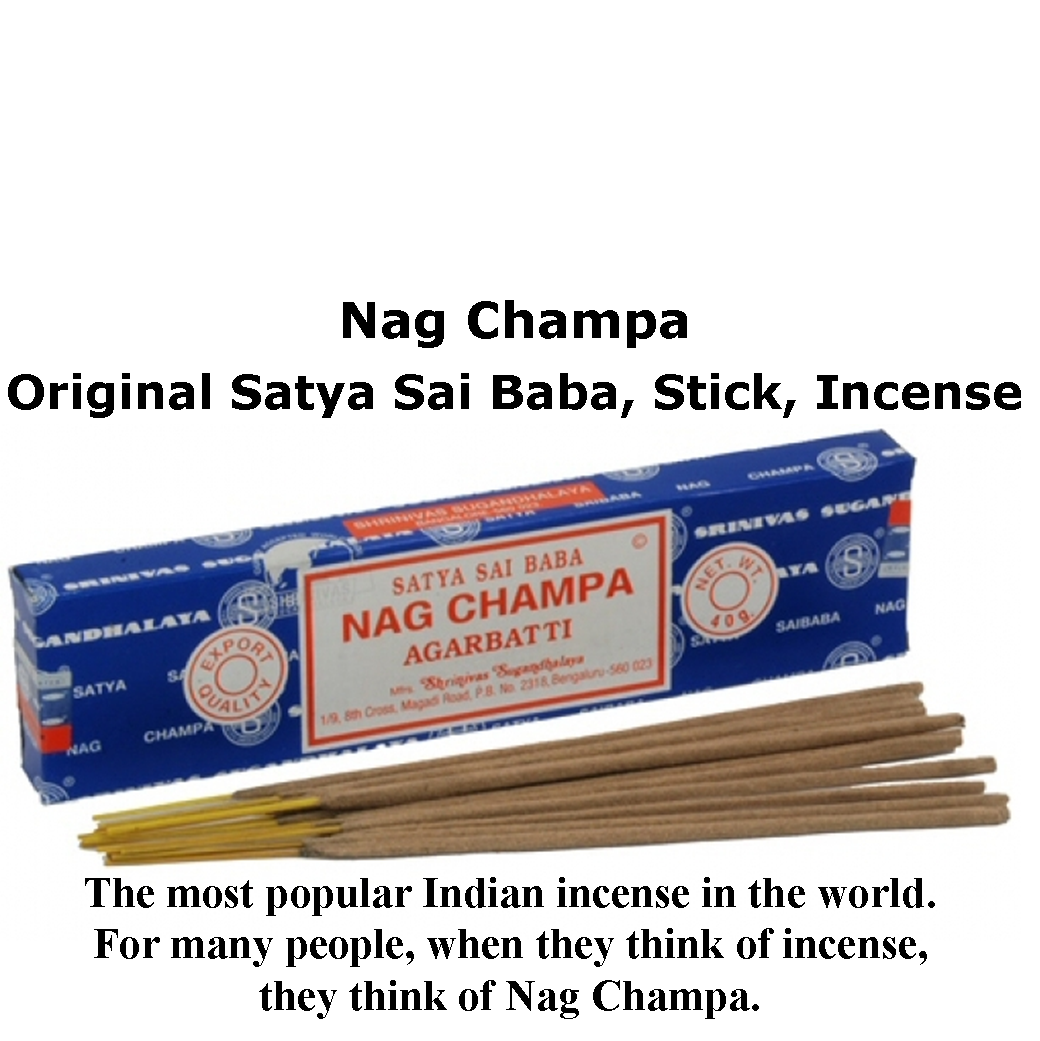 Organic Home Decor Incense Stick Smoke Nag Champa Satya Sai Baba Scents 12sticks 