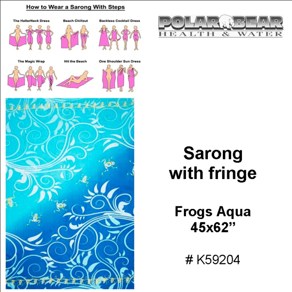 Sarong Frogs Aqua K59204