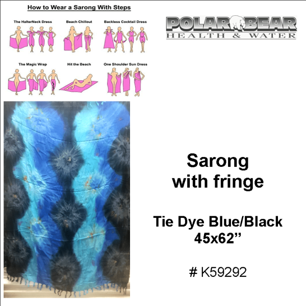 Sarong TieDye BlueBlack K59292