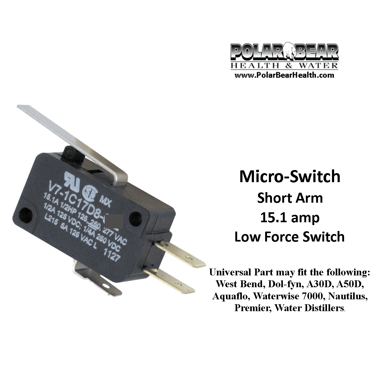 MicroSwitch Short arm Lo Force