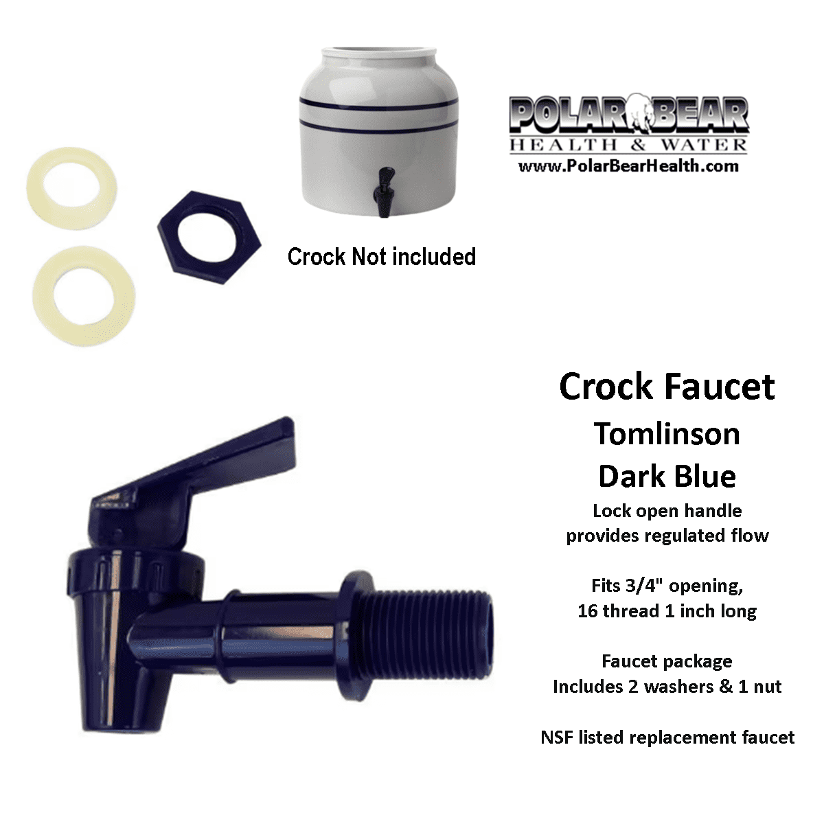Crock Faucet Blue