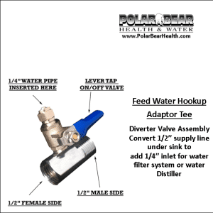 Feed Water Hookup Adaptor Tee #VBE2-8NPT